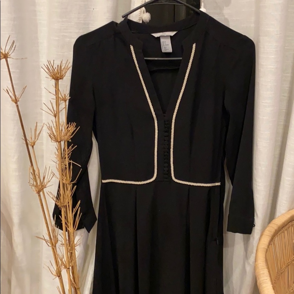 • Boho • Black Folk Bohemian Goth Mini Dress • - Picture 4 of 7